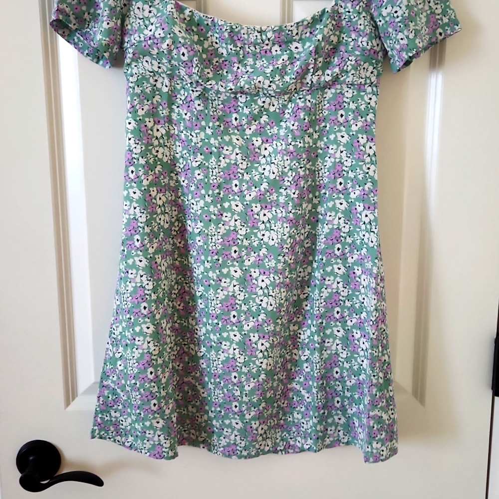 Princess Polly Floral Green Dress US Size 4